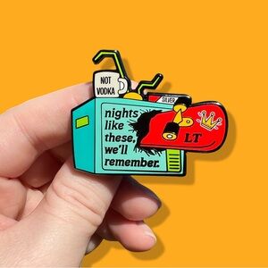 "Nights Like These We'll Remember" Silver Tongues Louis Tomlinson Enamel Pin